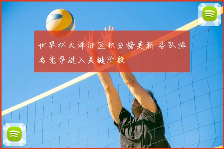 世界杯大洋洲区积分榜更新 各队排名竞争进入关键阶段