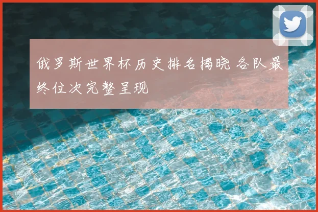 俄罗斯世界杯历史排名揭晓 各队最终位次完整呈现